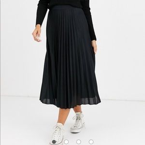 Asos Black Pleated Skirt
